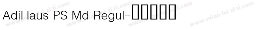 AdiHaus PS Md Regul字体转换